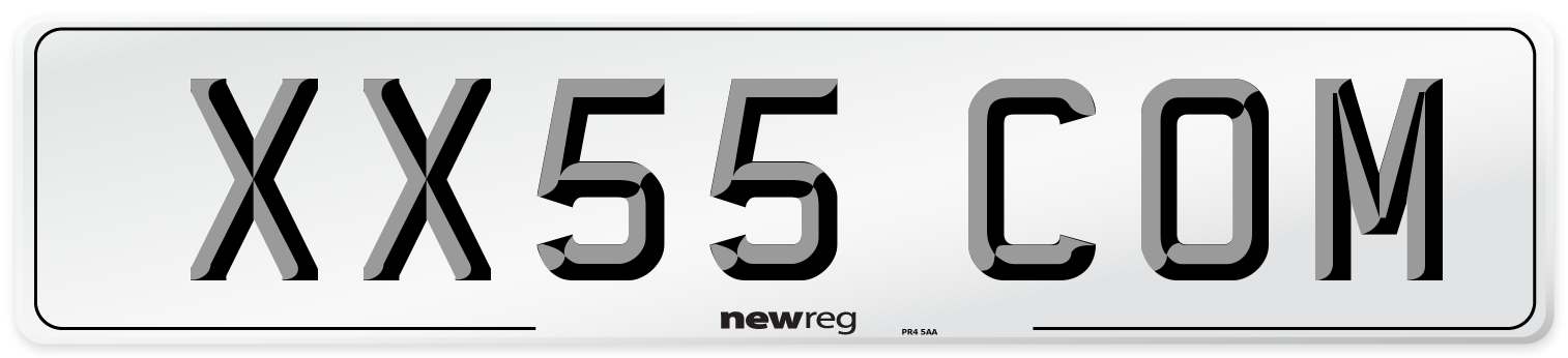 XX55 COM Number Plate from New Reg